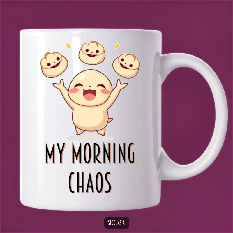 Funny Dumpling Juggling Mug - Joyful Foodie Gift for Dim Sum Lovers