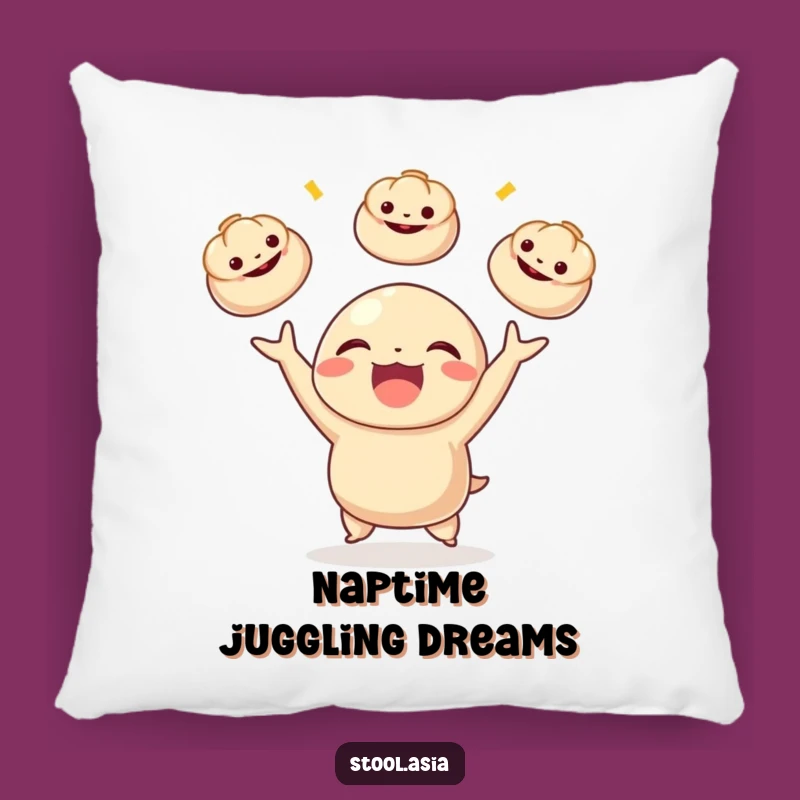 Funny Dumpling Pillow - Cozy Cute Foodie Decor Accent