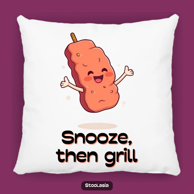 Funny Skewer Flair Pillow: Cozy & Hilarious Grilling Decor