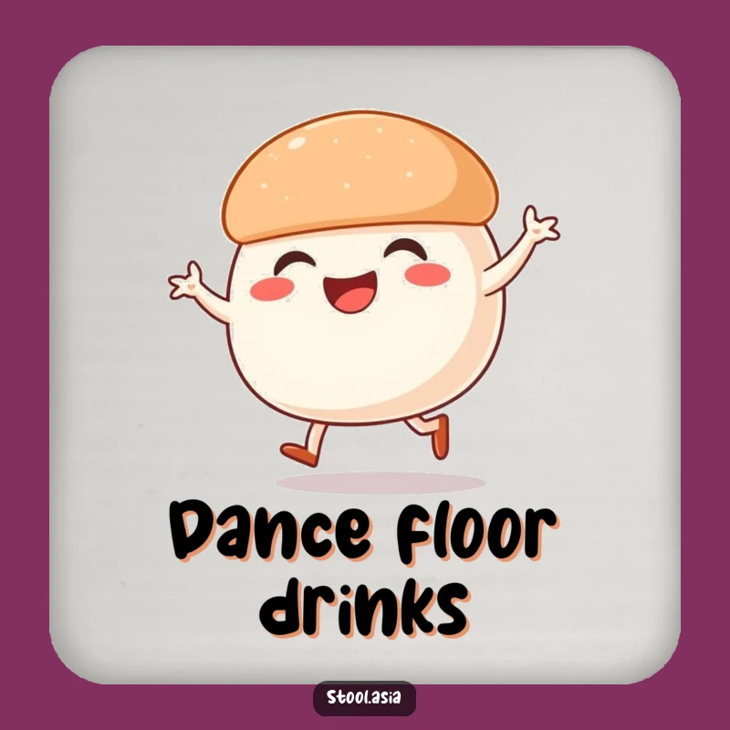 Funny Steamed Bun Dance Coaster: Hilarious Drink Protector Gift