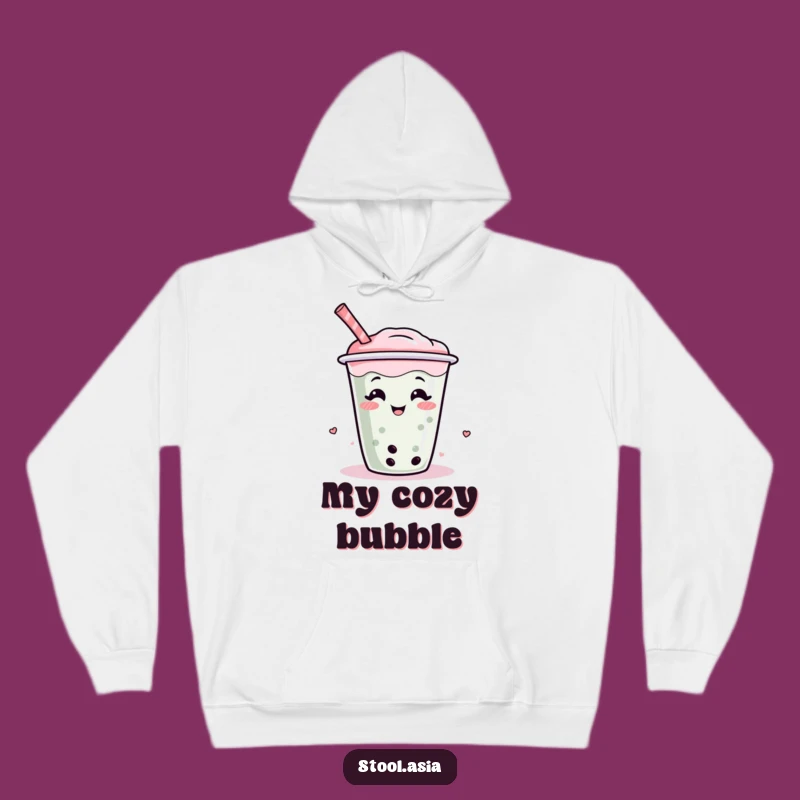 Cozy Funny Boba Tea Hoodie - Wiggling Cup Sweatshirt, Hilarious Cartoon Gift