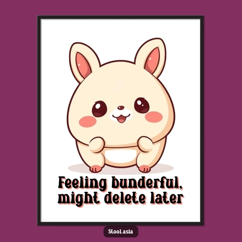 Funny Free Printable Wall Art: Bouncing Bao Bun Joy - Hilarious Downloadable Decor Gift