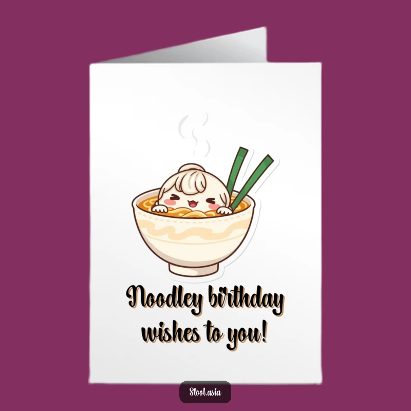 Free Printable Noodle Bowl Birthday Card: Steamy Wishes, Downloadable Gift!