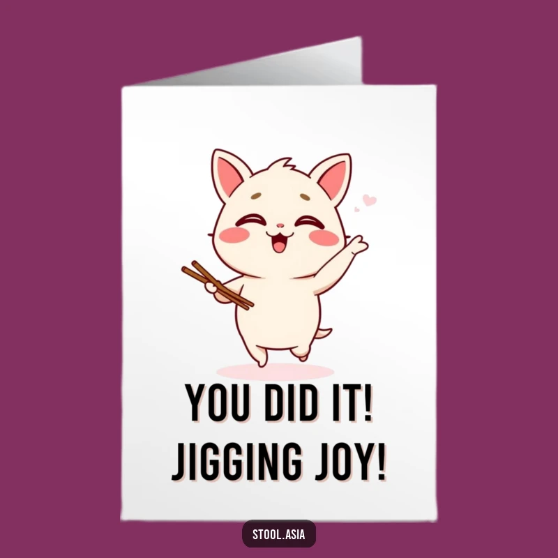 Free Printable Congrats Card: Wonton Jig Celebration Downloadable Gift