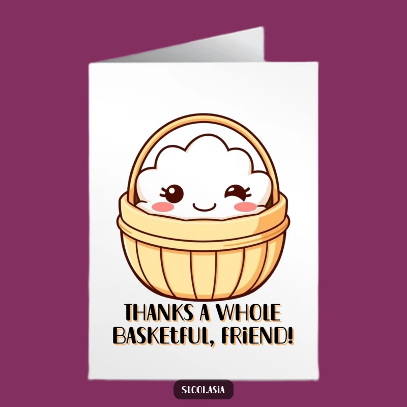 Free Printable Thank You Card: Wobbling Dim Sum Gratitude - Funny Downloadable Appreciation Gift