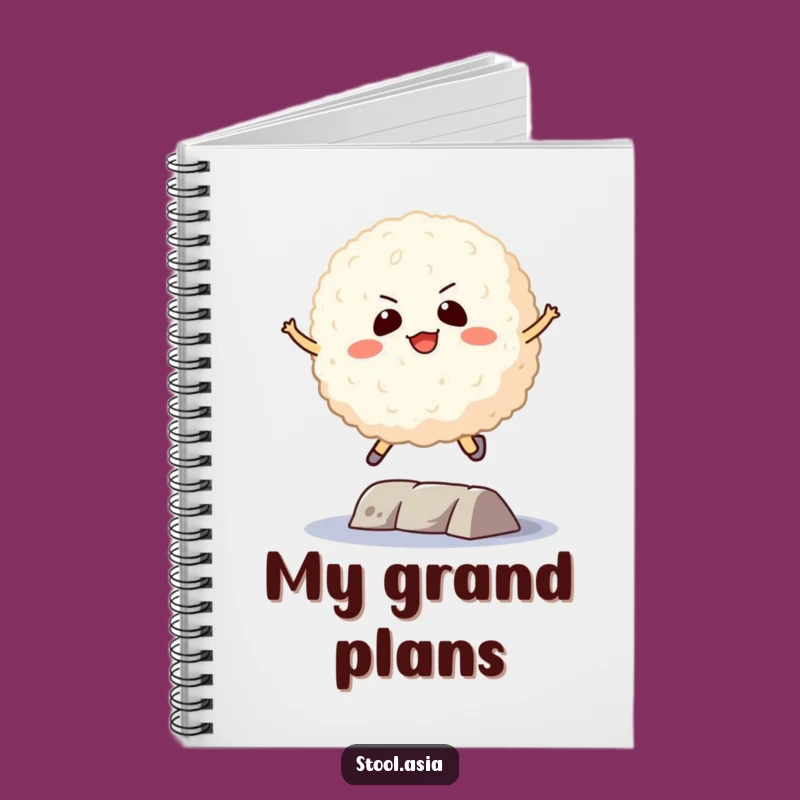 Funny Rice Ball Goals Notebook: Hilarious Journal for Planners