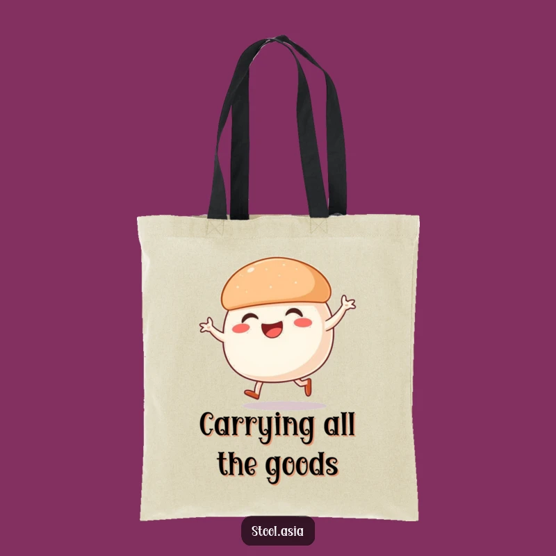 Funny Steamed Bun Dancer Tote Bag: Hilarious Grocery & Gift Accessory