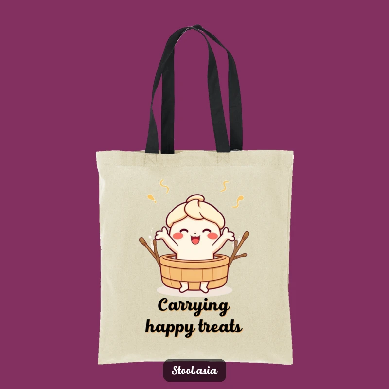 Funny Dim Sum Tote Bag - Cute Foodie Accessory for Daily Errands