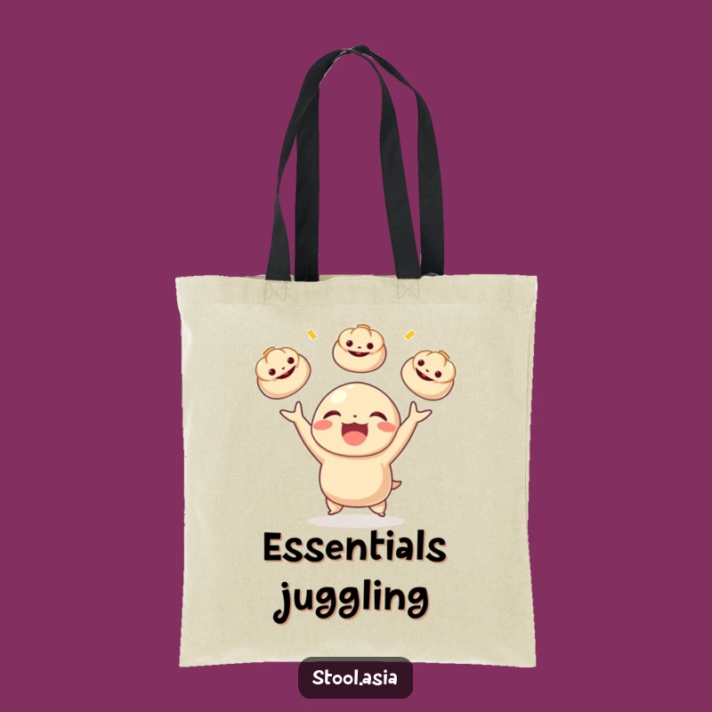 Funny Dumpling Tote Bag - Cute Foodie Accessory for Daily Errands